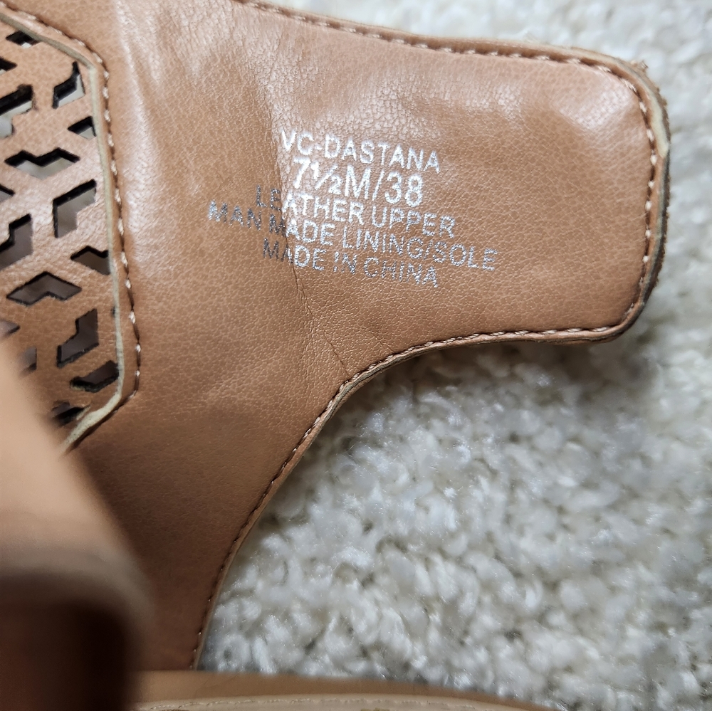 Vince Camuto Open Toe And Back Booties Size 7 1/2 - image 3